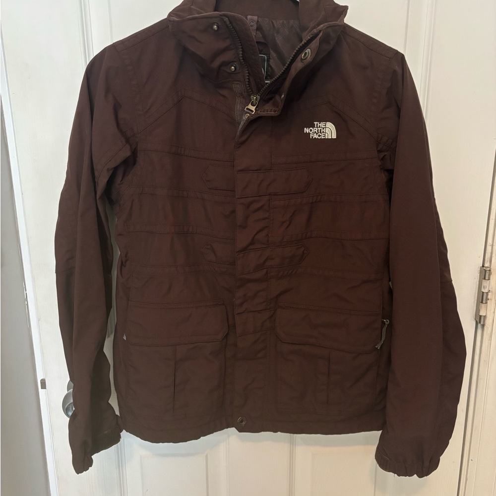 The North Face Hyvent High Neck Jacket Womens Brown Size XS Outershell Only